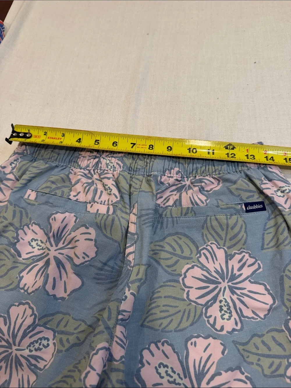 1108104 Chubbies Vacation Bloom Swim pink floral Trunks SZ S